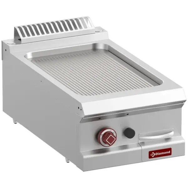 Braadplaat op gas met geribde plaat, module 1/2 -Top- - Main Image