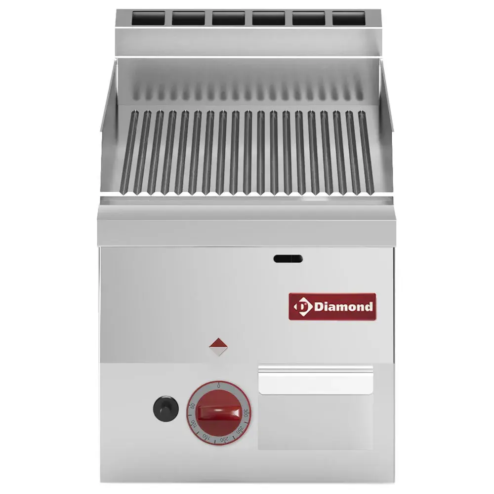 Braadplaat op gas met geribde plaat -Top- - Main Image