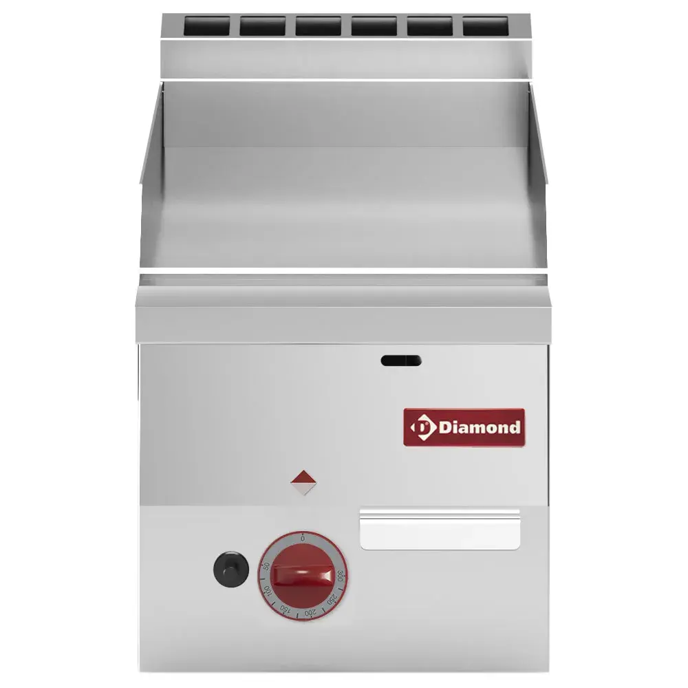 Braadplaat op gas met vlakke plaat "chroom" -Top- - Main Image