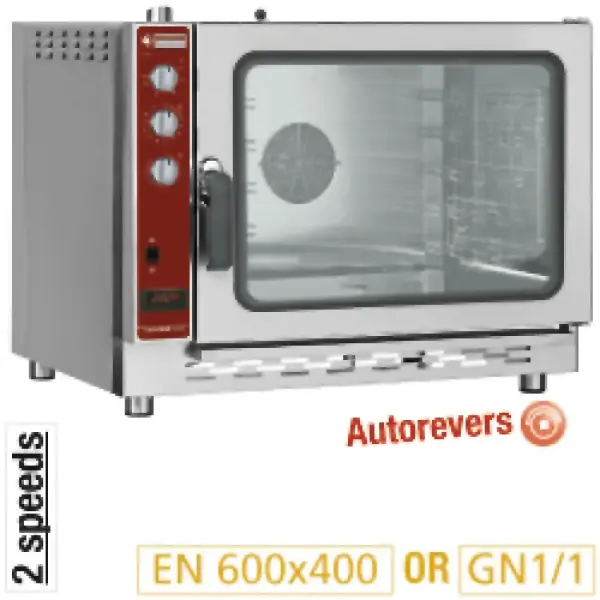Convectie oven op gas, 5x EN(GN) automatische bevochtiger - Main Image