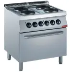 Elektrisch fornuis 4 platen, elektrische oven GN 2/1 - Main Image
