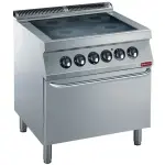 Elektrisch fornuis 4 vitrokeramische platen, elektrische oven GN 2/1 - Main Image