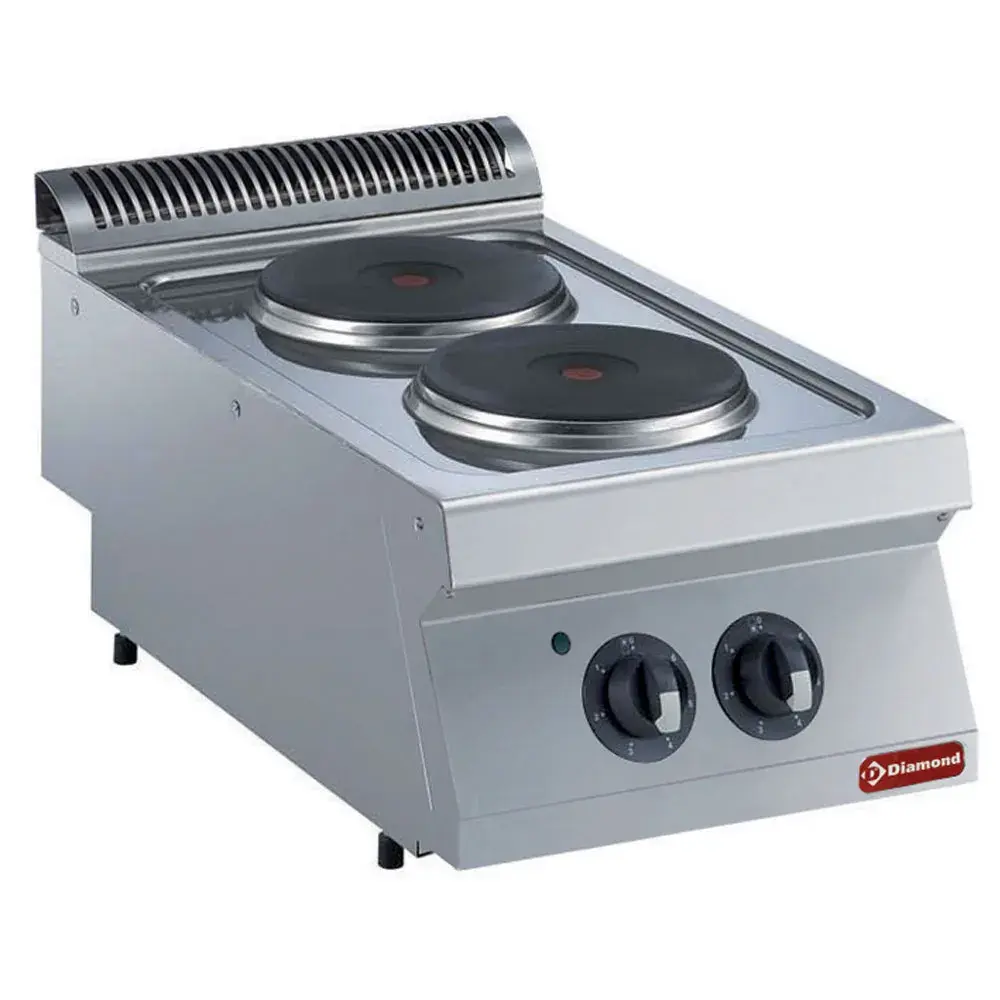 Elektrisch kookfornuis met 2 ronde platen -TOP- - Main Image
