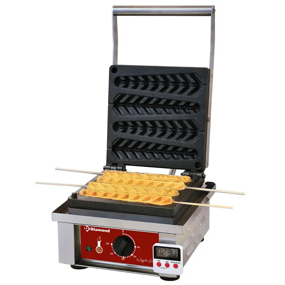 Elektrisch wafelijzer "wafels op stokjes", 4 stuks. + Timer - Main Image