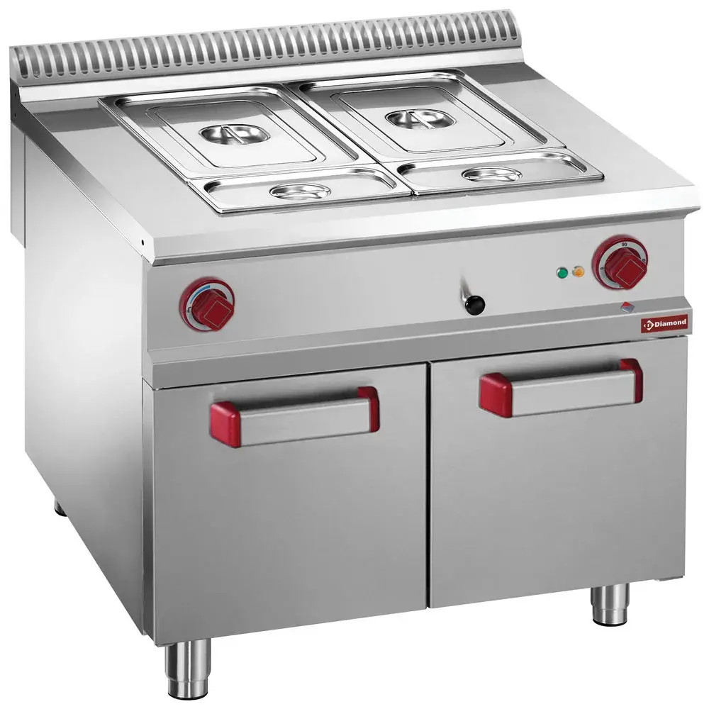 Elektrische bain-marie 8 GN 1/3 h.150 mm, open kast - Main Image