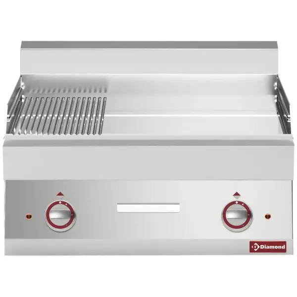 Elektrische braadplaat 2/3 glad en 1/3 gegroefd -top- "Alpha 650" - Main Image