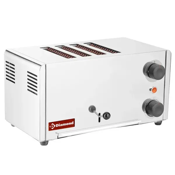Elektrische broodrooster, 4 sneden - roestvrij staal - Main Image