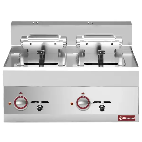 Elektrische friteuse 2 kuipen 10 liter -Top- - Main Image
