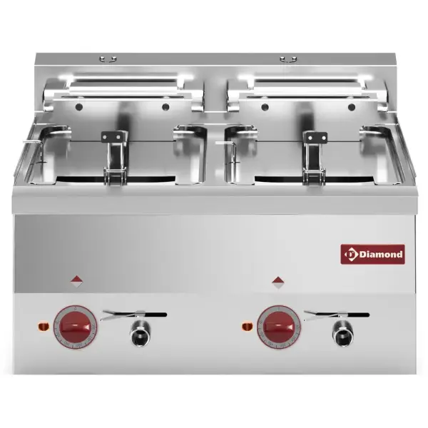 Elektrische friteuse 2 kuipen 10 liter -Top- - Main Image