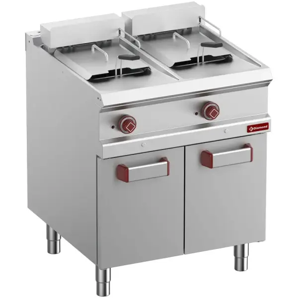 Elektrische friteuse 2 kuipen 13 liter op kast - Main Image