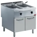 Elektrische friteuse 2 kuipen "Y" 15 lit., buitenkant branders, op meubel - Main Image