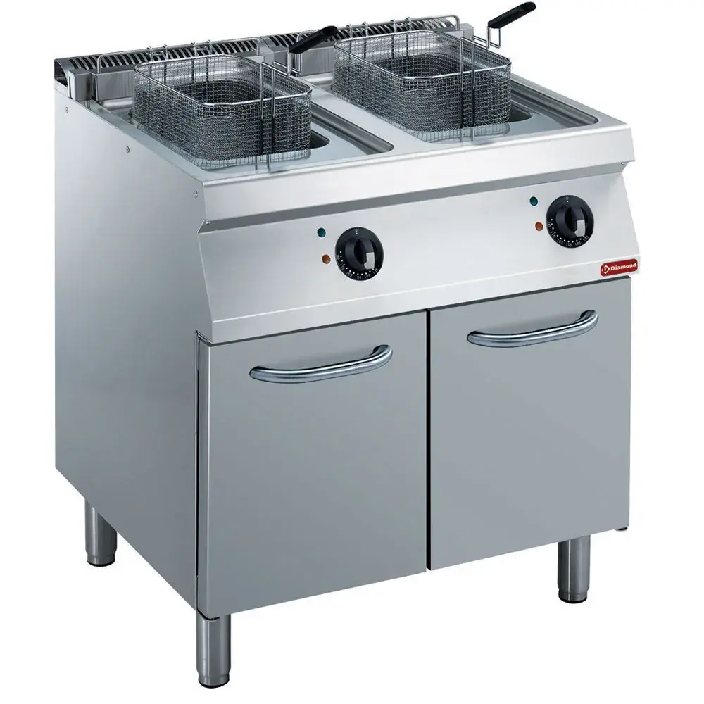 Elektrische friteuse 2x 14 liter, op kast - Main Image