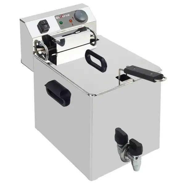 Elektrische friteuse tafelmodel 10 liter + aftapkraan - Main Image