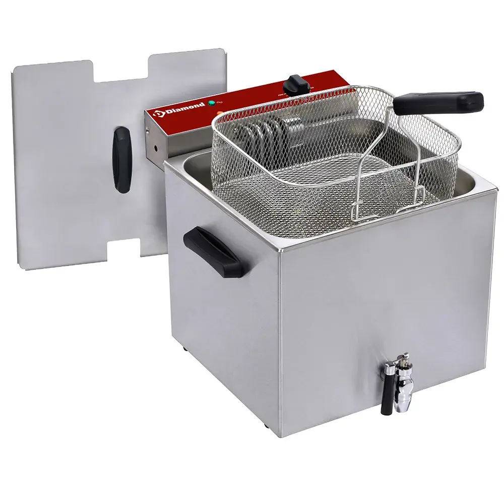 Elektrische friteuse tafelmodel 12 liter + aftapkraan - Main Image