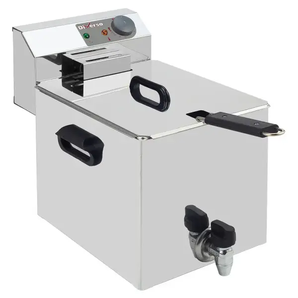 Elektrische friteuse tafelmodel 8 liter + aftapkraan - Main Image