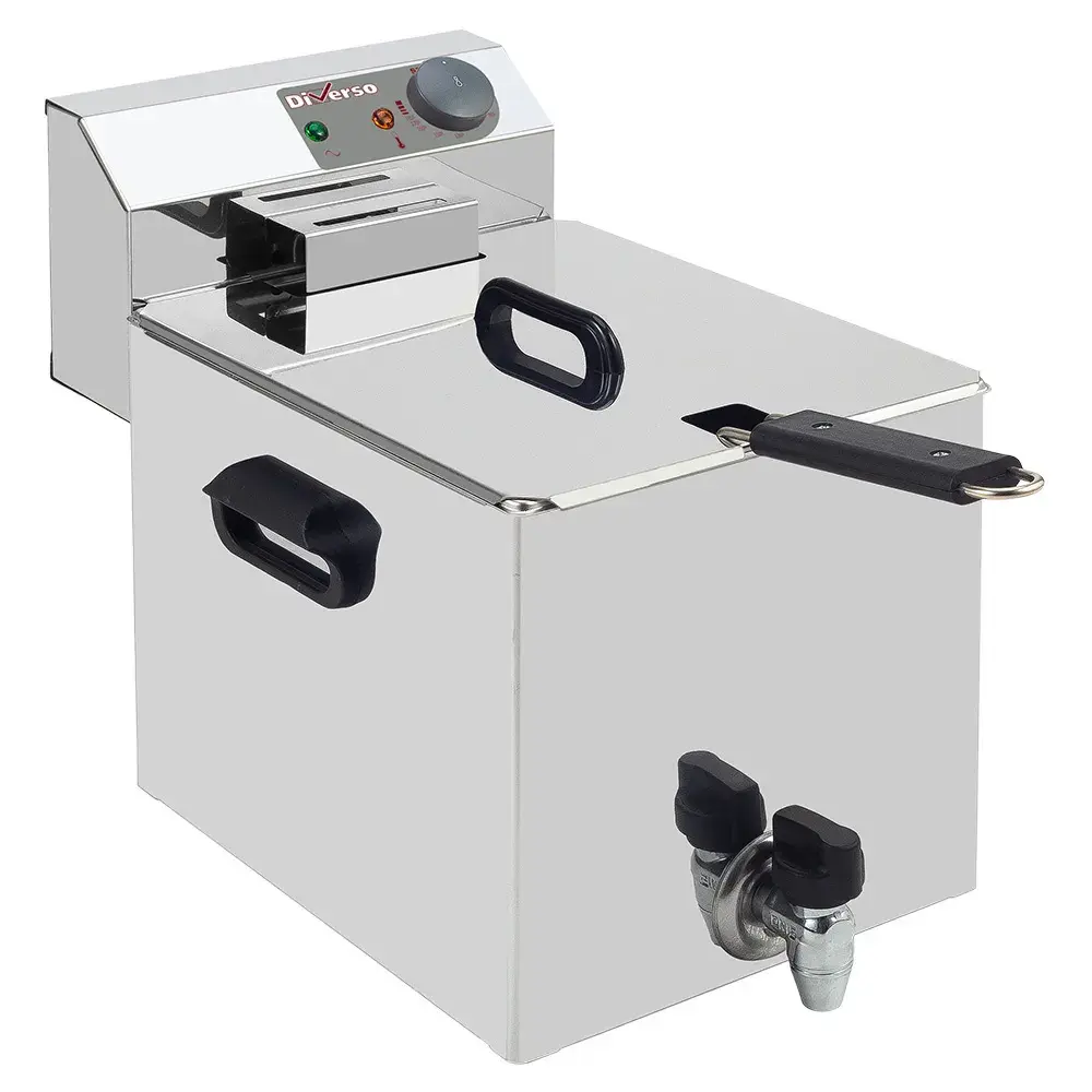 Elektrische friteuse tafelmodel 8 liter + aftapkraan - Main Image