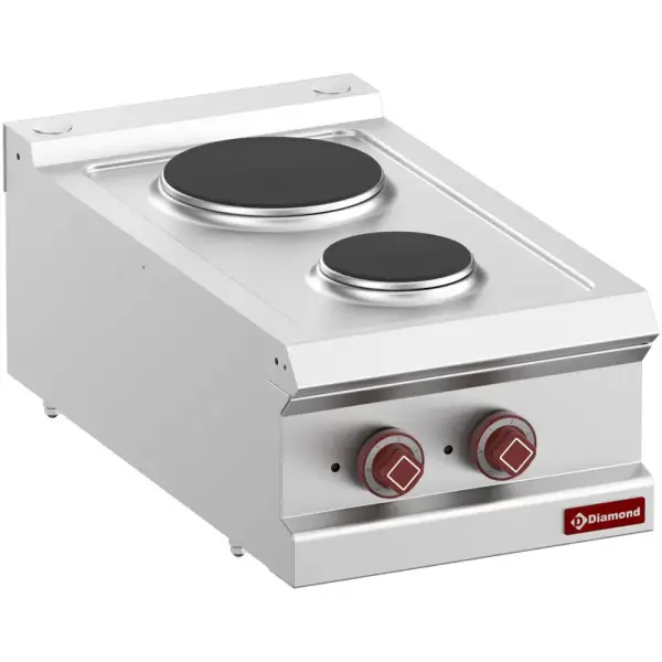 Elektrische kookplaat 2 ronde platen -Top- - Main Image