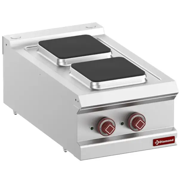 Elektrische kookplaat 2 vierkante platen -Top- - Main Image