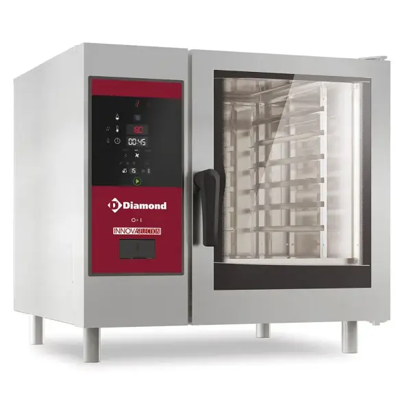 Elektrische oven met boiler, stoom en convectie, 6x GN 1/1+ Cleaning - Main Image