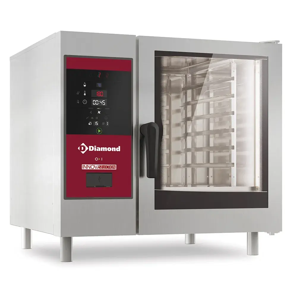 Elektrische oven met boiler, stoom en convectie, 6x GN 1/1+ Cleaning - Main Image