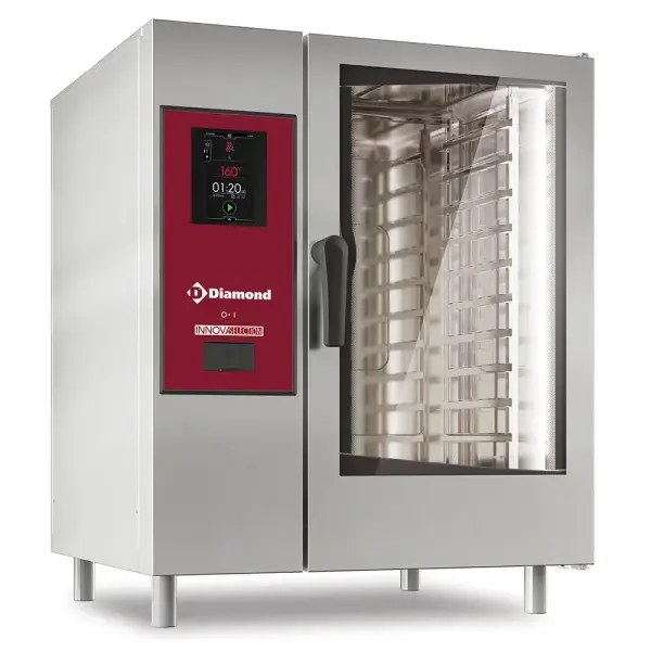 Elektrische oven "TOUCH", directe stoom en convectie 10x GN 1/1 + Cleaning - Main Image