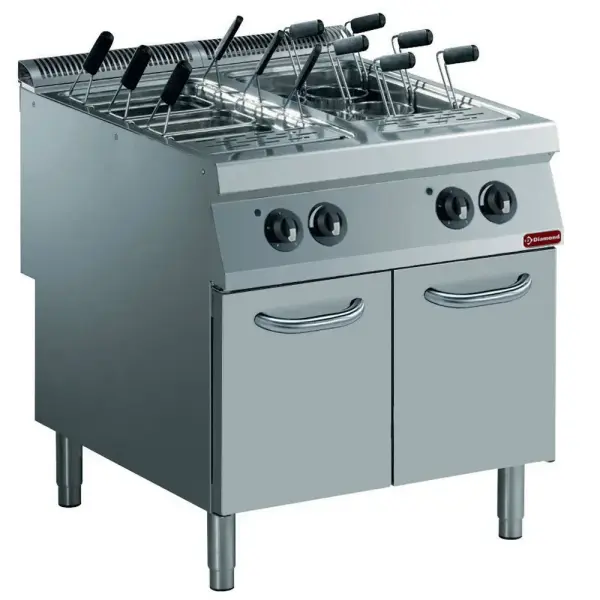 Elektrische pastakoker, 2 kuipen GN 1/1, op meubel (zonder korven) - Main Image