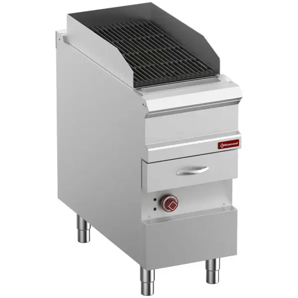 Elektrische stoomgrill, module 1/2, rooster in gietijzer "dubbelzijdig" - Main Image