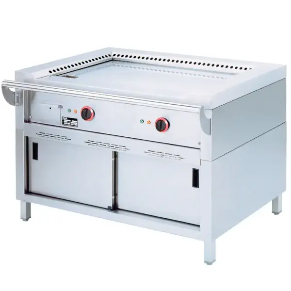 Elektrische "Teppanyaki" plaat, 2 zones (2x 5,85 kW), op kast - Main Image