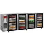 Flessenkoeler, roestvrij staal, 4 glazen deuren, 783 liter - Main Image
