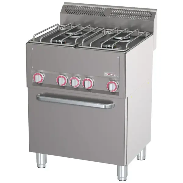 Fornuis 4 branders op conventieoven GN1/1 - Main Image