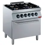 Fornuis 4 vuren 5,5 kW + elektrische oven GN 2/1 - Main Image