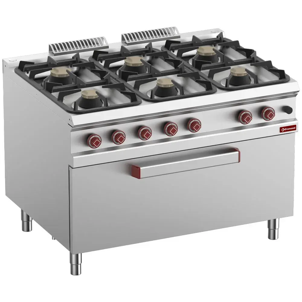 Fornuis met 6 branders "MAXI" gasoven - Main Image