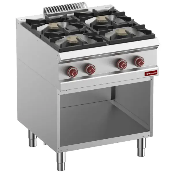 Fornuis samengesteld uit : 4 branders & open kast - Main Image