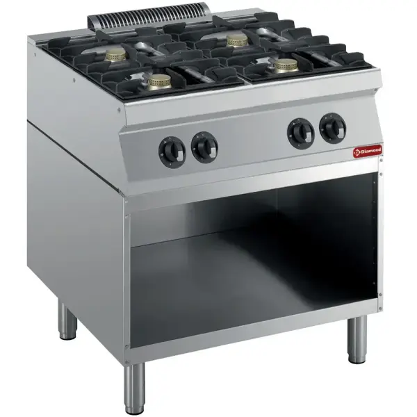 Fornuis samengesteld uit: 4 branders & open kast - Main Image