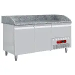 Frigotafel, 2 deuren 600x400 mm en 1 neutrale laden (4x bakken 600x400)+Kit van 6 "verzinkte" zwenkwielen voor tafels, 2 met rem - Main Image