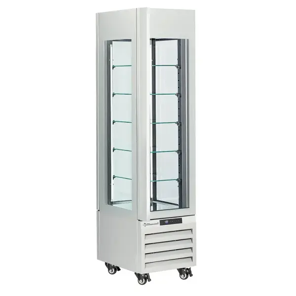 FULL glazen vitrine" 260 Lt., 5 glazen niveaus, geventileerd -ICE CREAM & PASTRY - WIT - Main Image