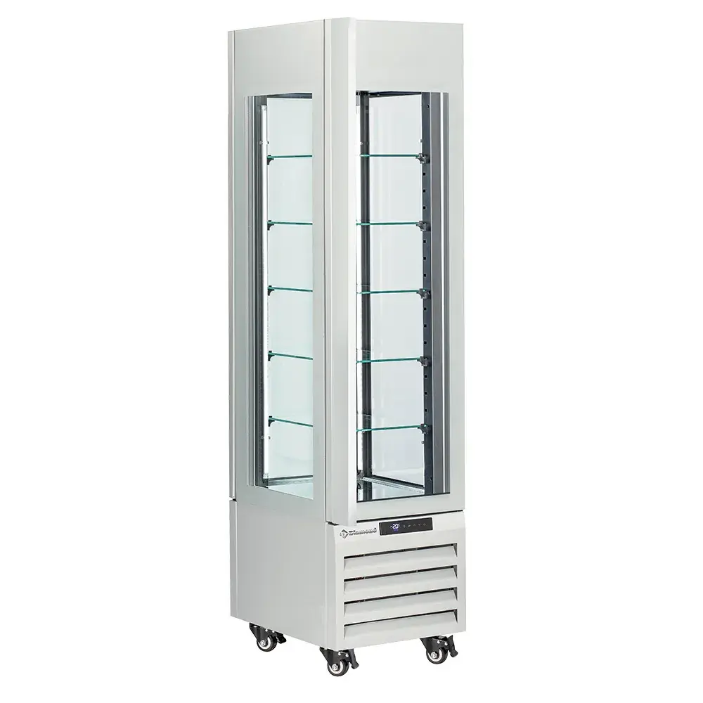 FULL glazen vitrine" 260 Lt., 5 glazen niveaus, geventileerd -ICE CREAM & PASTRY - WIT - Main Image