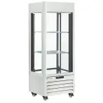 FULL glazen vitrine" 440 liter, 1 niveau + 2 planken, geventileerd - WINE - WIT - Main Image