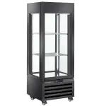 FULL glazen vitrine" 440 liter, 1 niveau + 2 planken, geventileerd - WINE - ZWART - Main Image