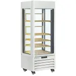 FULL glazen vitrine" 440 liter, 1 niveau + 4 planken, geventileerd - WINE - WIT - Main Image