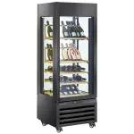 FULL glazen vitrine" 440 liter, 1 niveau + 4 planken, geventileerd - WINE - ZWART - Image 2