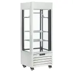 FULL glazen vitrine" 440 liter, 2 planken & vleesstang, geventileerd - MEAT - WIT - Main Image