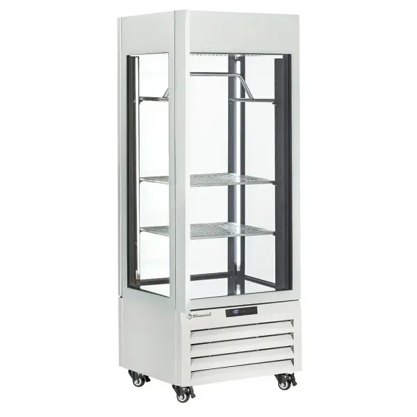 FULL glazen vitrine" 440 liter, 2 planken & vleesstang, geventileerd - MEAT - WIT - Main Image
