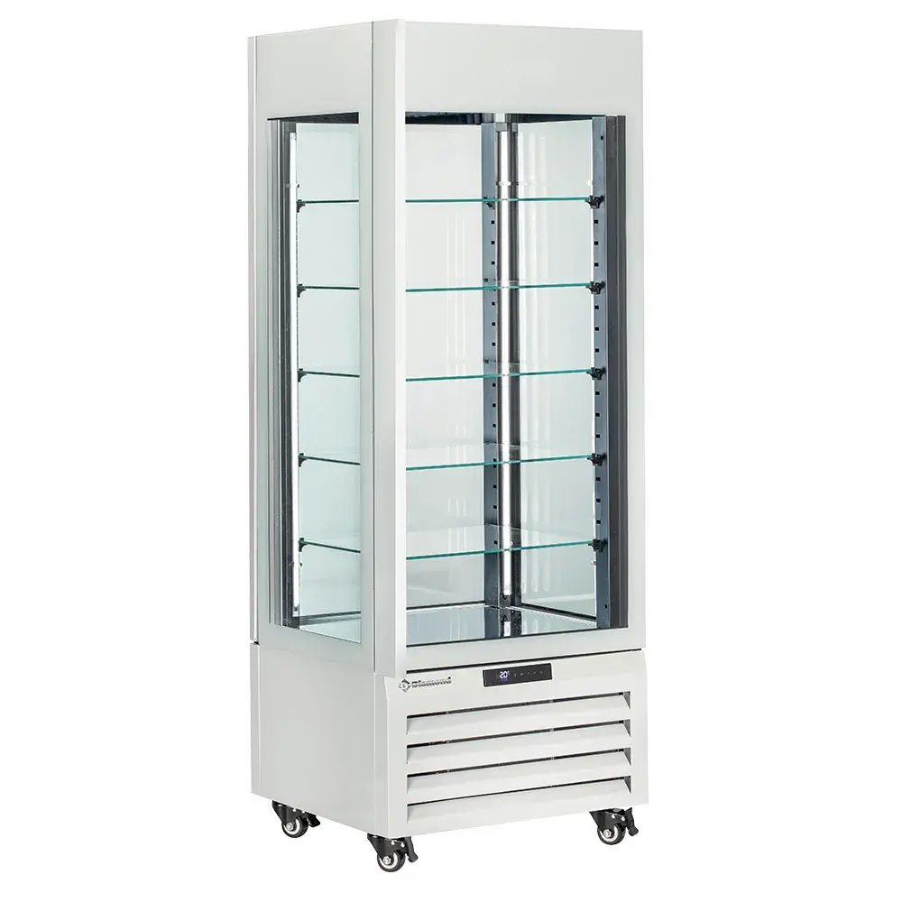 FULL glazen vitrine" 440 Lt., 5 glazen niveaus, geventileerd - ICE CREAM & PASTRY - WIT - Main Image