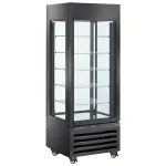 FULL glazen vitrine" 440 Lt., 5 glazen niveaus, geventileerd - ICE CREAM & PASTRY - ZWART - Main Image