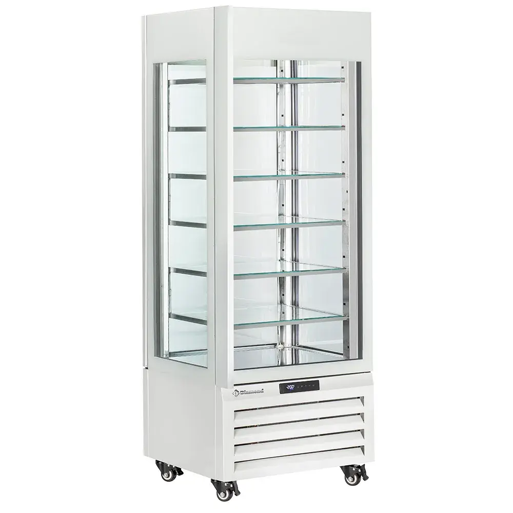 FULL glazen vitrine" 440 Lt., 6 glazen niveaus, statisch - ICE CREAM - WIT - Main Image