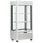 FULL glazen vitrine" 600 liter, 1 niveau + 2 planken, geventileerd - WINE - WIT - Main Image
