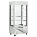 FULL glazen vitrine" 600 liter, 2 planken & vleesstang, geventileerd - MEAT - WIT - Main Image
