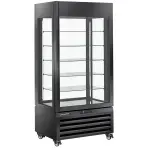 FULL glazen vitrine" 600 liter, 5 glazen niveaus, geventileerd - CHOCOLATE - ZWART - Main Image