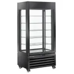 FULL glazen vitrine" 600 Lt., 5 glazen niveaus, geventileerd - ICE CREAM & PASTRY - ZWART - Main Image